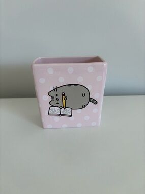Pusheen Pink Ceramic Pencil Holder